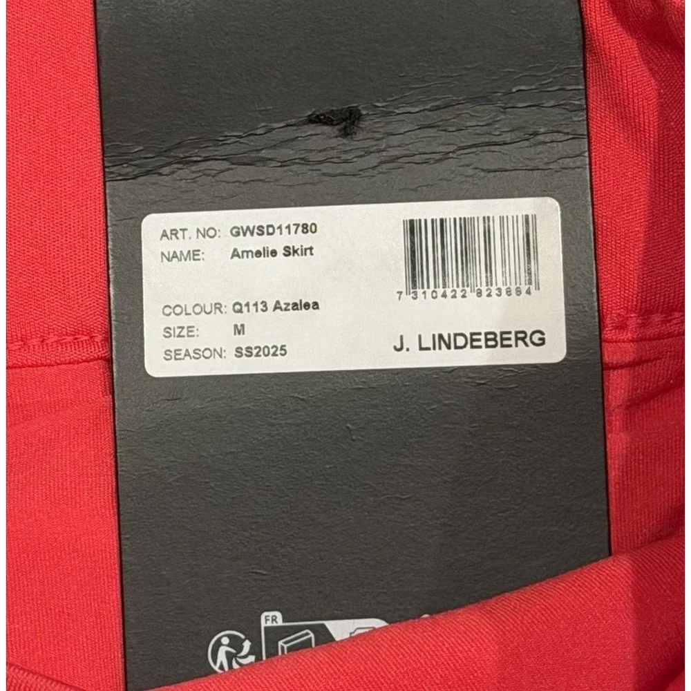 NWT J.Lindeberg Women's Amelie Mid Skort Azalea Pink Size M Golf Pickleball Gym